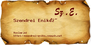 Szendrei Enikő névjegykártya