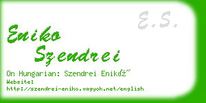 eniko szendrei business card